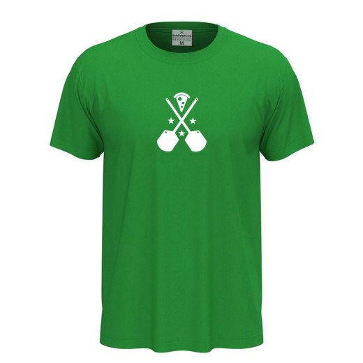 T-shirt classica unisex a manica corta con stampa DTF "LOGO PIZZA", idea regalo per amanti della pizza