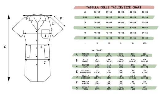 Kimono casacca camice divisa estetista parrucchiere lavoro massaggi cotone - Personalizzabile con il tuo logo