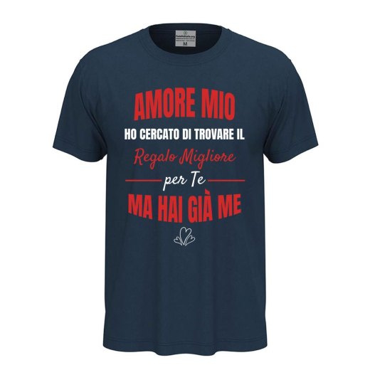 T-shirt classica unisex a manica corta con stampa "REGALO MIGLIORE PER TE" simpatica idea regalo compleanno
