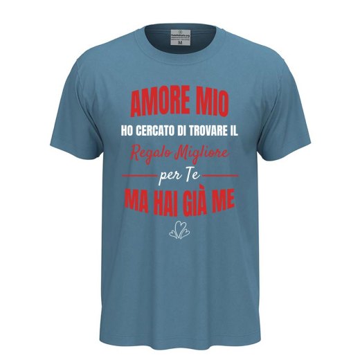 T-shirt classica unisex a manica corta con stampa "REGALO MIGLIORE PER TE" simpatica idea regalo compleanno
