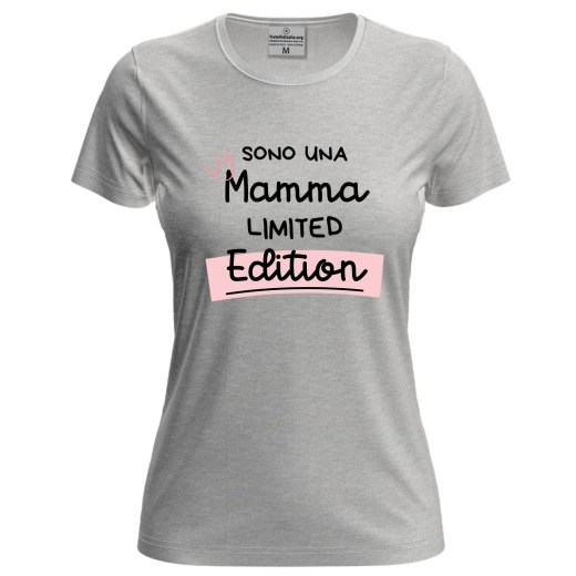 T-shirt Donna MAMMA LIMITED EDITION Idea Regalo festa della mamma nascita Baby shower