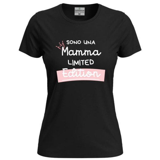 T-shirt Donna MAMMA LIMITED EDITION Idea Regalo festa della mamma nascita Baby shower