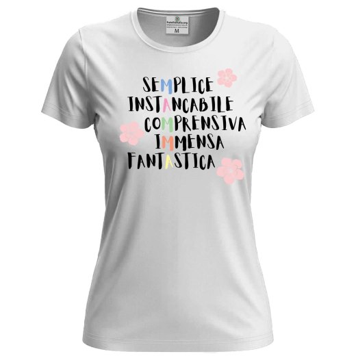 T-shirt maglia mezza manica Donna "MAMMA" festa mamma compleanno regalo personalizzato