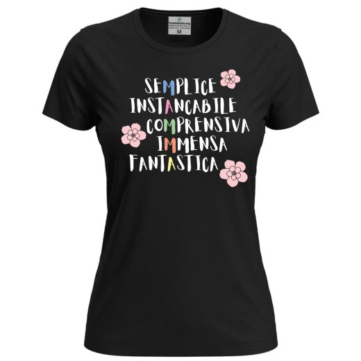 T-shirt maglia mezza manica Donna "MAMMA" festa mamma compleanno regalo personalizzato