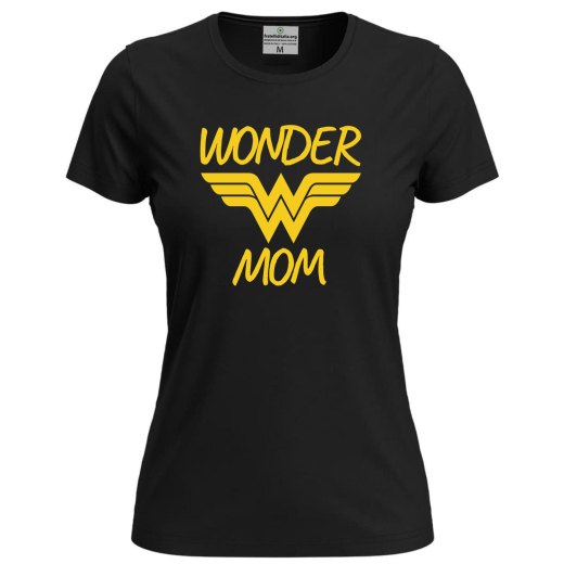 T-shirt maglietta mezza manica Donna "WONDER MOM"  Idea Regalo festa donne e mamma