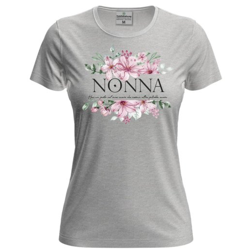 T-shirt maglia mezza manica Donna "NONNA" festa nonni regalo compeanno nascita