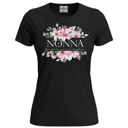T-shirt maglia mezza manica Donna "NONNA" festa nonni regalo compeanno nascita