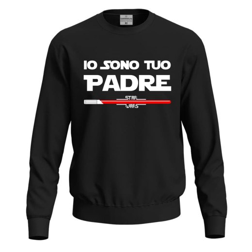 Felpa maglia con stampa digitale  "IO SONO TUO PADRE", idea regalo per la festa del papa' nascita