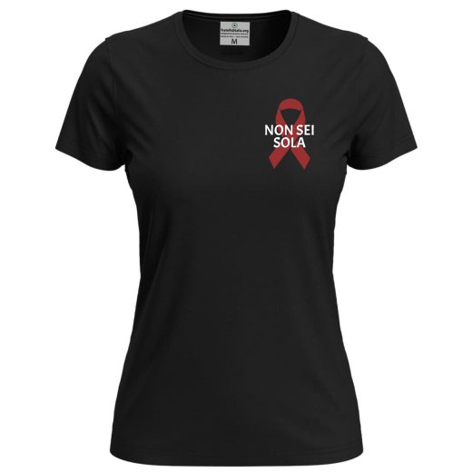 T-shirt mezza manica Donna "NON SEI SOLA" – Speciale festa delle  donne violenza