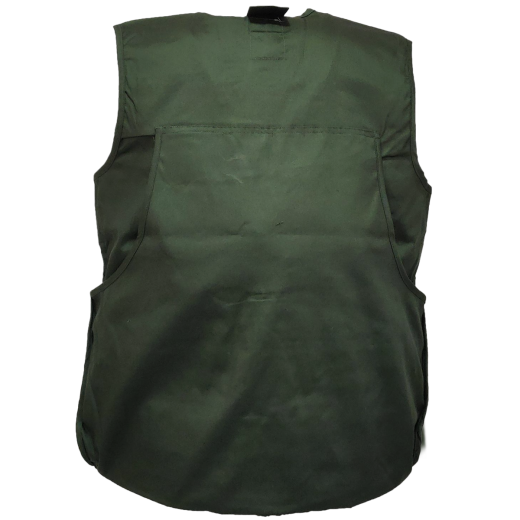 Gilet smanicato tasche cotone mimetico verde Personalizzabile con il tuo logo