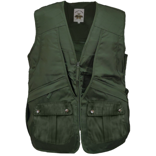 Gilet smanicato tasche cotone mimetico verde Personalizzabile con il tuo logo