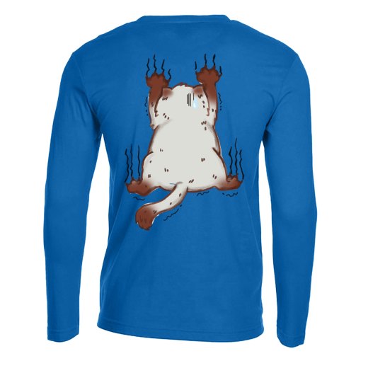 T-shirt a manica lunga con stampa  sul retro "Gatto", idea regalo per amanti dei gatti e felini compleanno