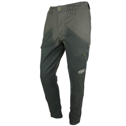 Pantalone cerato in cotone impermeabile pioggia caccia calzoni tecnici