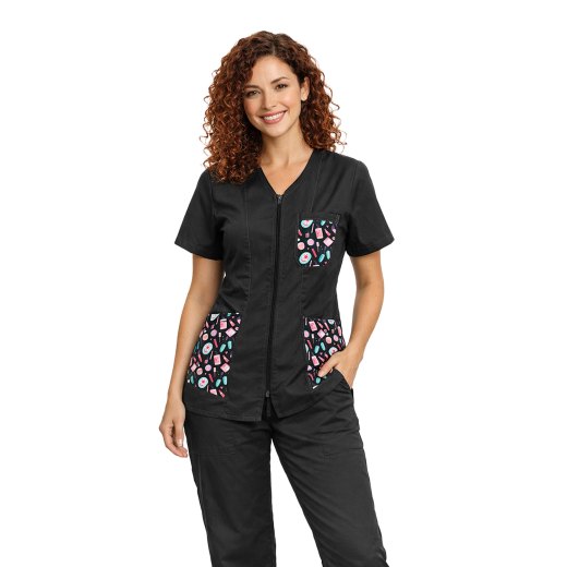 Divisa da Lavoro completo Donna Estetista truccatrice giacca e Pantaloni Personalizzabili con Logo