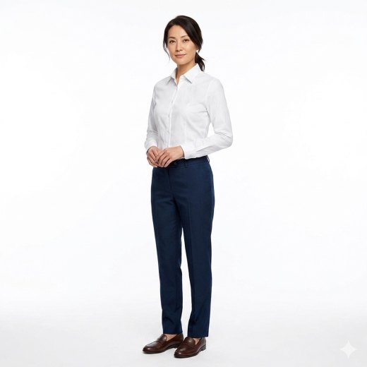 Kit Divisa Reception Hotel per Donna con Camicia manica lunga in cotone e Pantalone made in italy