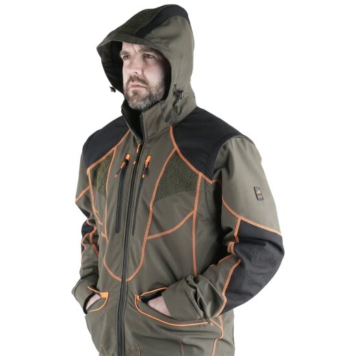 Giubbino giacca giaccone microfibra nylon caccia pesca catarifrangente uomo