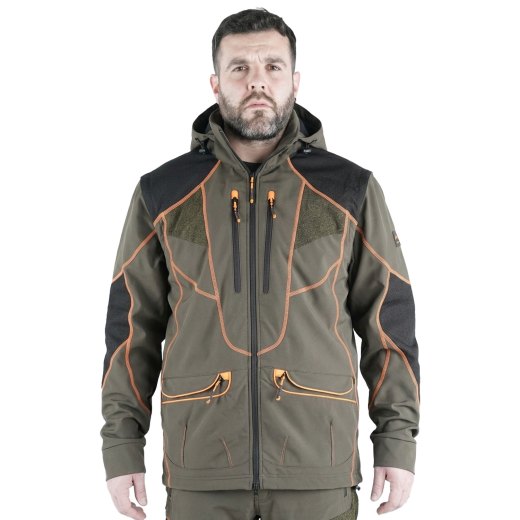 Giubbino giacca giaccone microfibra nylon caccia pesca catarifrangente uomo