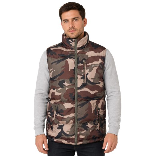 Gilet imbottito caccia mimetico smanicato montagna neve militare foderato - Personalizzabile con il tuo logo
