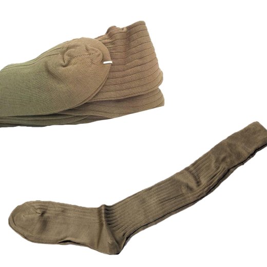 Calza lunga calzini kaki cotone