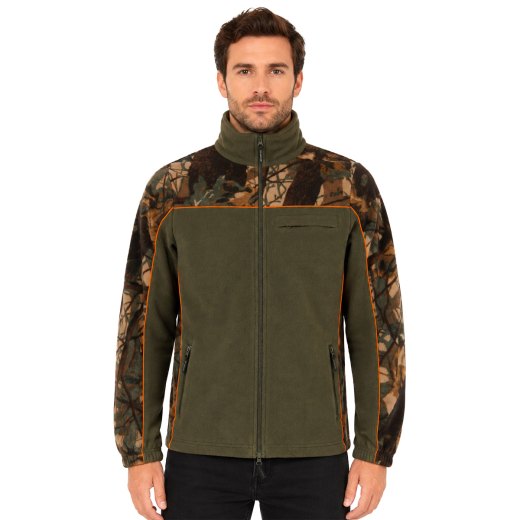 Maglione pile zip maglia termica calda neve montagna bosco uomo - Personalizzabile con il tuo logo
