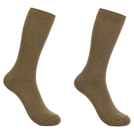Calza lunga calzini kaki cotone