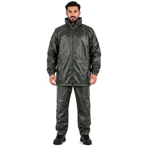 Completo impermeabile giacca pantalone pvc moto caccia pesca pioggia