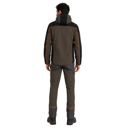 Completo Tecnico Rip-Stop softshell Elasticizzato Idrorepellente con Giacca e Pantalone Alta Visibilita'