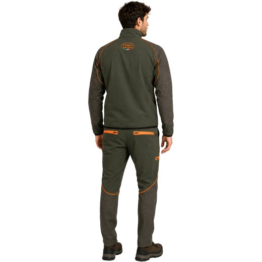Completo Tecnico da Caccia Felpa termica e Pantalone antirovo idrorepellente in Made in Italy