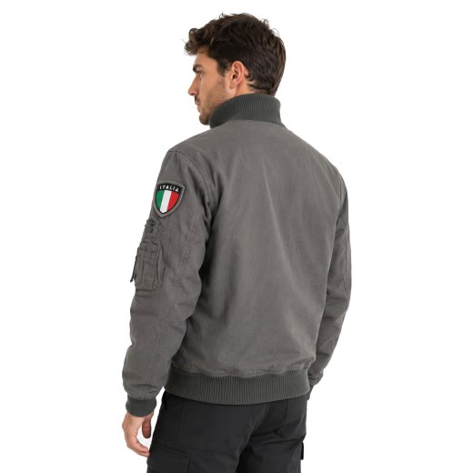 Bomber giubbino imbottito uomo neve volo cotone interno staccabile militare - Personalizzabile con il tuo logo