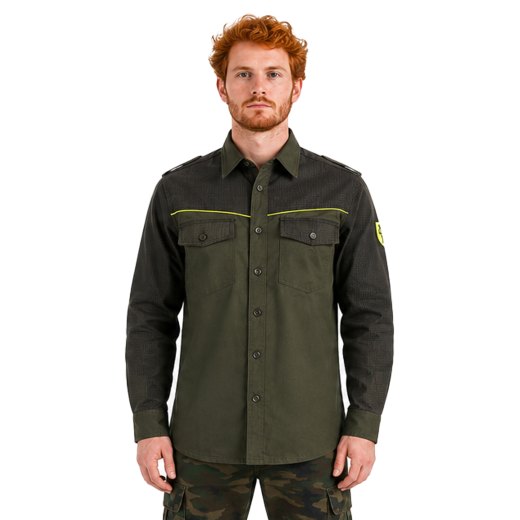 Camicia cotone protezioni in tessuto tecnico impermeabile anti strappo caccia - Personalizzabile con il tuo logo