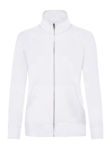 Felpa donna con zip intera e maniche raglan in cotone e poliestere