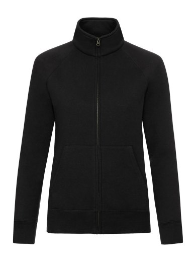 Felpa donna con zip intera e maniche raglan in cotone e poliestere
