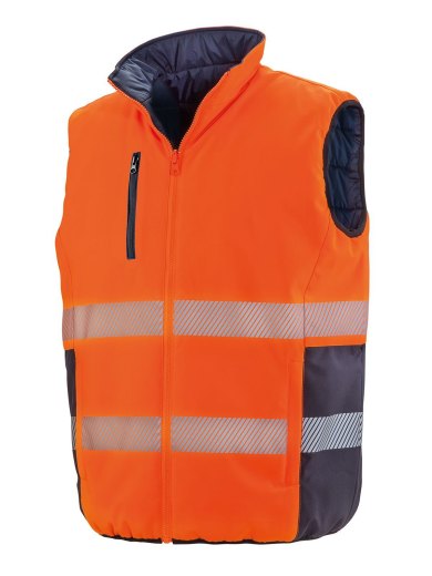 Gilet Double Face con Dettagli Catarifrangenti