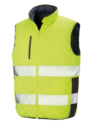 Gilet Double Face con Dettagli Catarifrangenti
