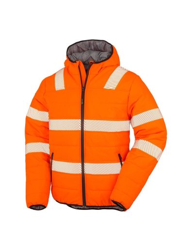 Recycled Ripstop Padded Safety Jacket- Giacca di sicurezza imbottita ripstop riciclata alta visibilita'