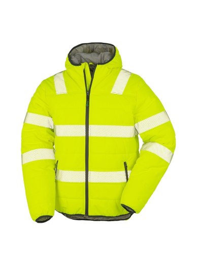 Recycled Ripstop Padded Safety Jacket- Giacca di sicurezza imbottita ripstop riciclata alta visibilita'