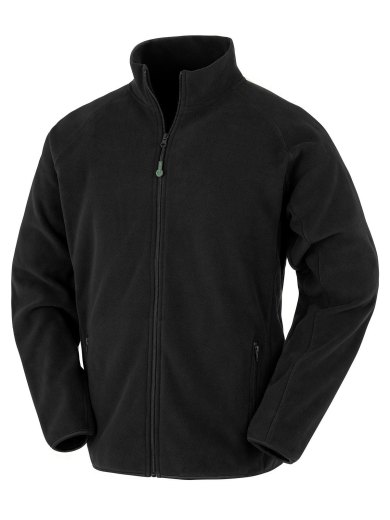 Maglia in micropile riciclato con zip intera eco-friendly