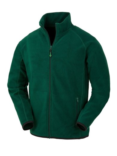 Maglia in micropile riciclato con zip intera eco-friendly
