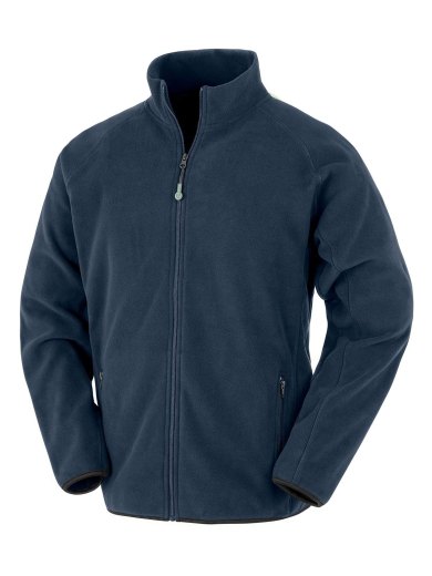Maglia in micropile riciclato con zip intera eco-friendly