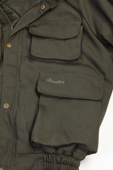 Giubbotto giacca caccia imbottito cordura cappuccio pesca invernale verde scuro