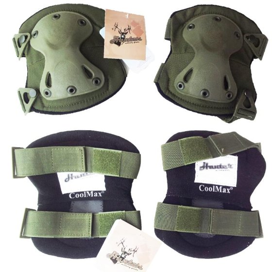 Ginocchiere e gomitiere protezione softair coolmax nero verde mimetico soft air