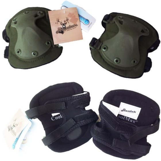 Ginocchiere e gomitiere protezione softair coolmax nero verde mimetico soft air