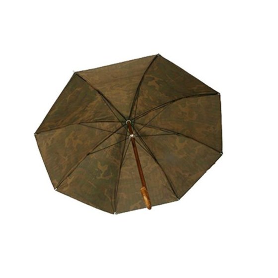 Ombrello a cupola pastore in nylon verde mimetico con manico in legno pioggia