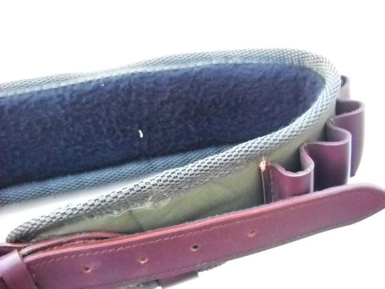 Cartucciera caccia proiettili pelle cordura 30 trenta celle fibbia sport