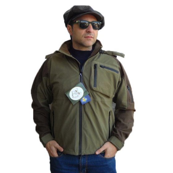 Giacca maglia golf caccia tricot impermeabile pesca antigelo uomo cappuccio