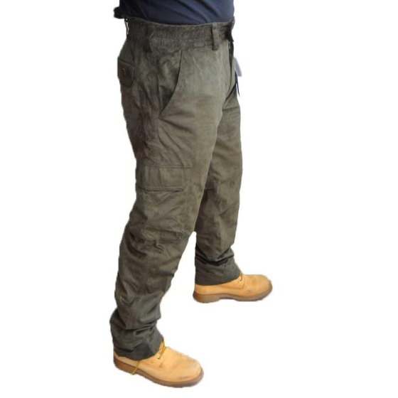 Pantalone pantaloni scamosciato scamosciati impermeabile uomo caccia moto pesca