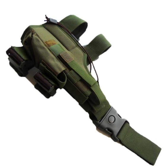 Fondina pistola custodia fodero sgancio rapido verde softair militare tattica