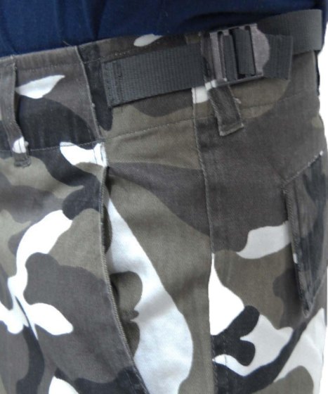 Pantalone pantaloni uomo urban cargo bianco nero lavoro camouflage mimetico