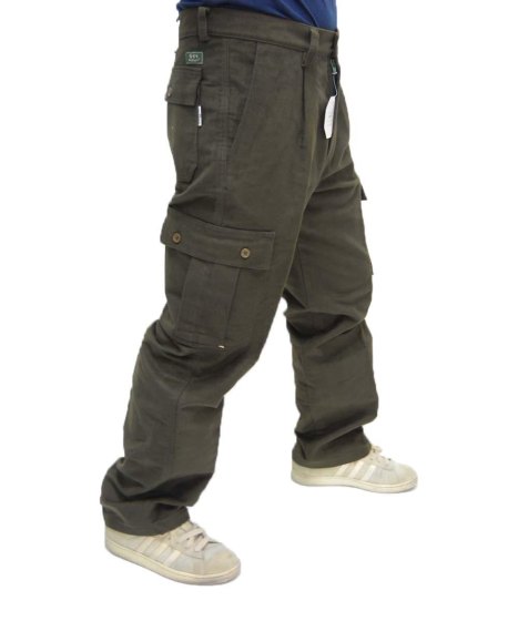 Pantalone pantaloni calzoni in pilor caccia pesca uomo sportivi fustagno cotone