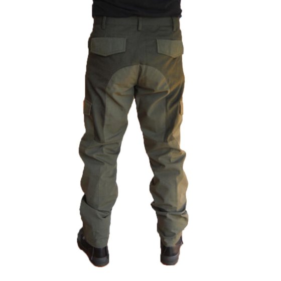 Pantalone calzoni  canvas tasche caccia cacciatore impermeabile verde